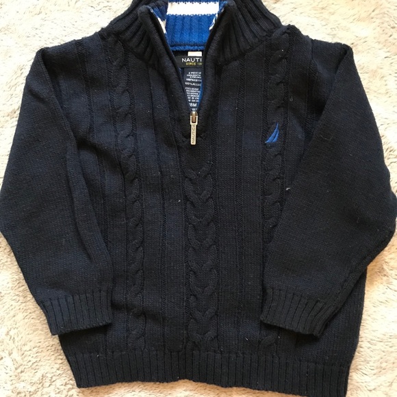 Two Designer Toddler Boy Zip-up Sweaters Size 18M - Picture 4 of 5